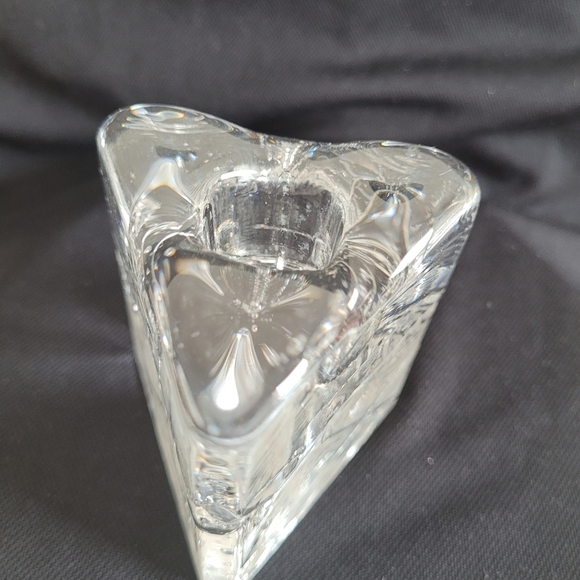 Iittala Arkipelago Finland Clear Glass Ice Block Triangle Candle Holder - Picture 6 of 12